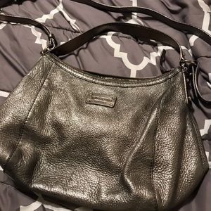 Silver metallic Kate Spade purse